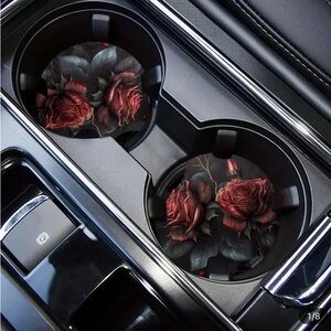 Floral Car Cup Holder Coasters